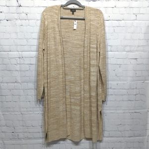 Talbots Open Front Long Cardigan